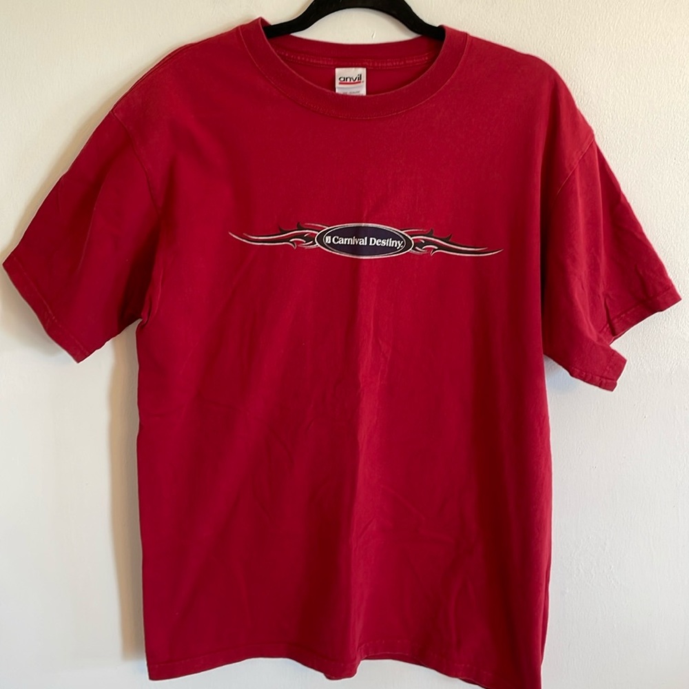 Carnival Cruise Line Destiny Ship T-Shirt Color Red Size Large